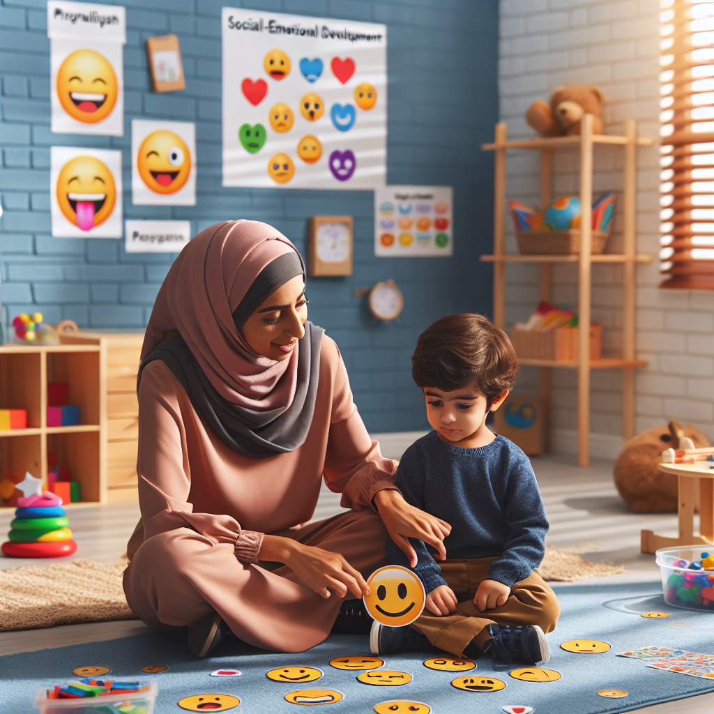 Anak-anak bermain bersama, mengembangkan keterampilan sosial dan emosional di lingkungan pendidikan anak usia dini