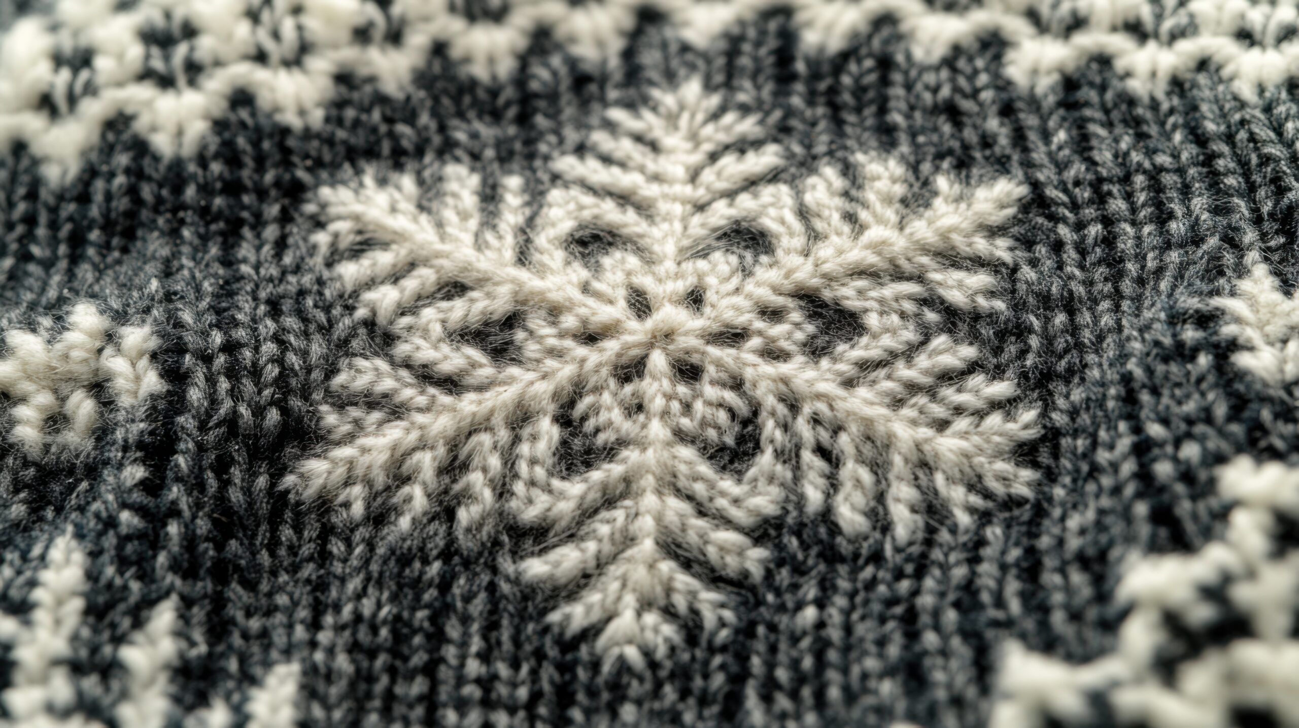 Intricate Snow Crystal on Sweater