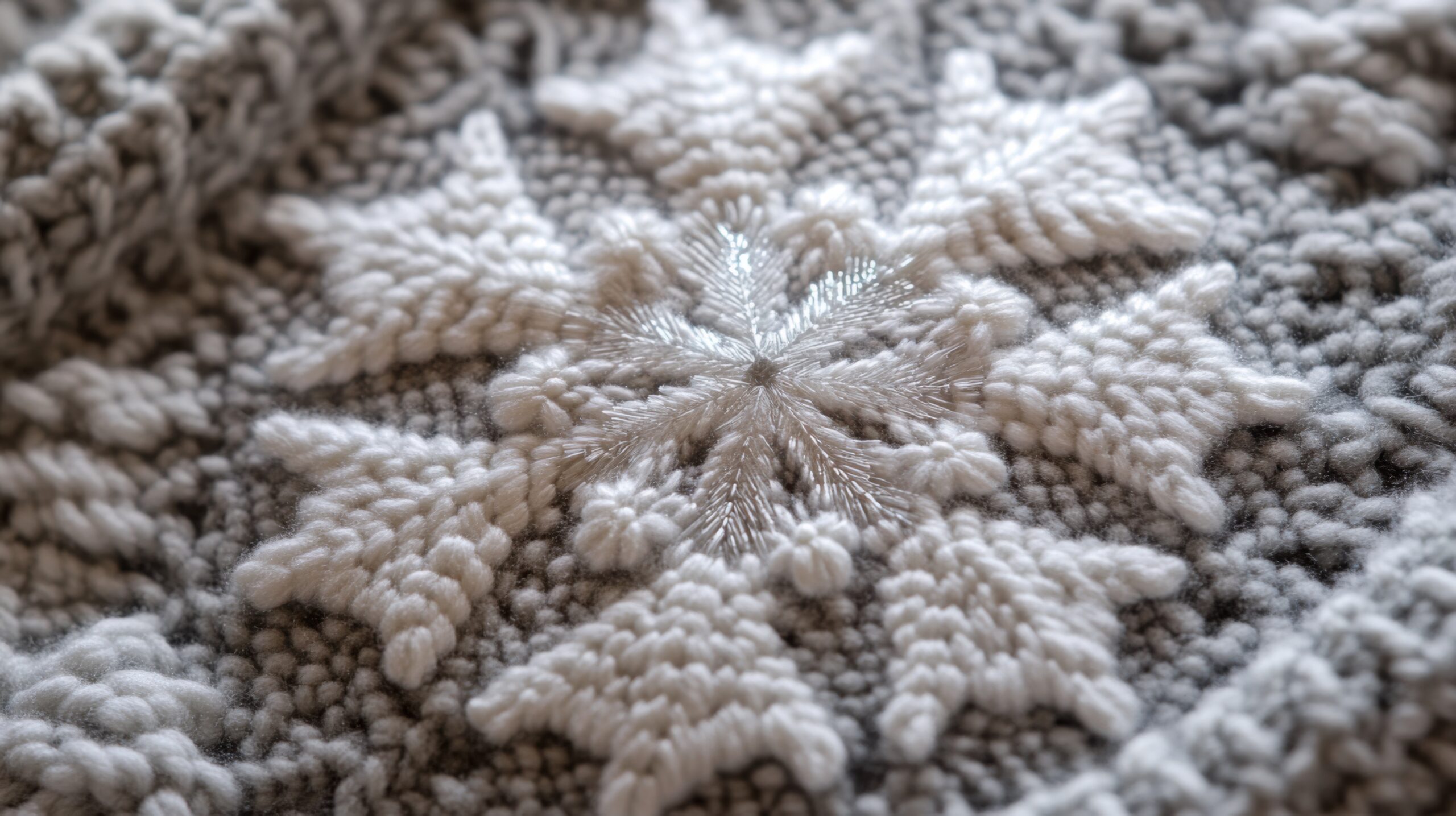 Intricate Snow Crystal on Sweater