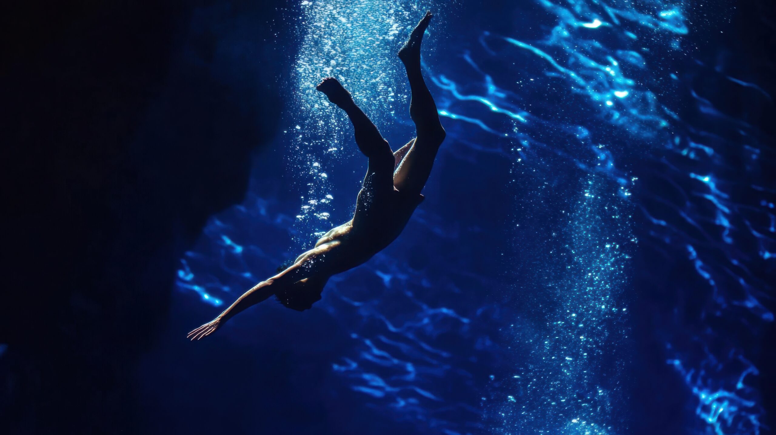Acrobatic Dive into the Sea
