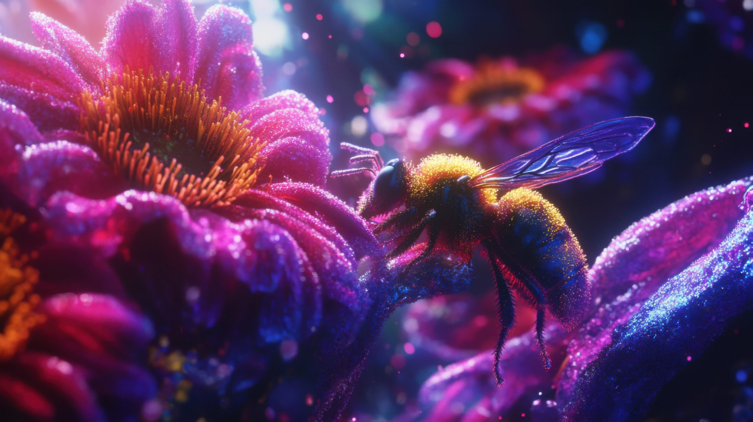 Bee and Flower Harmony