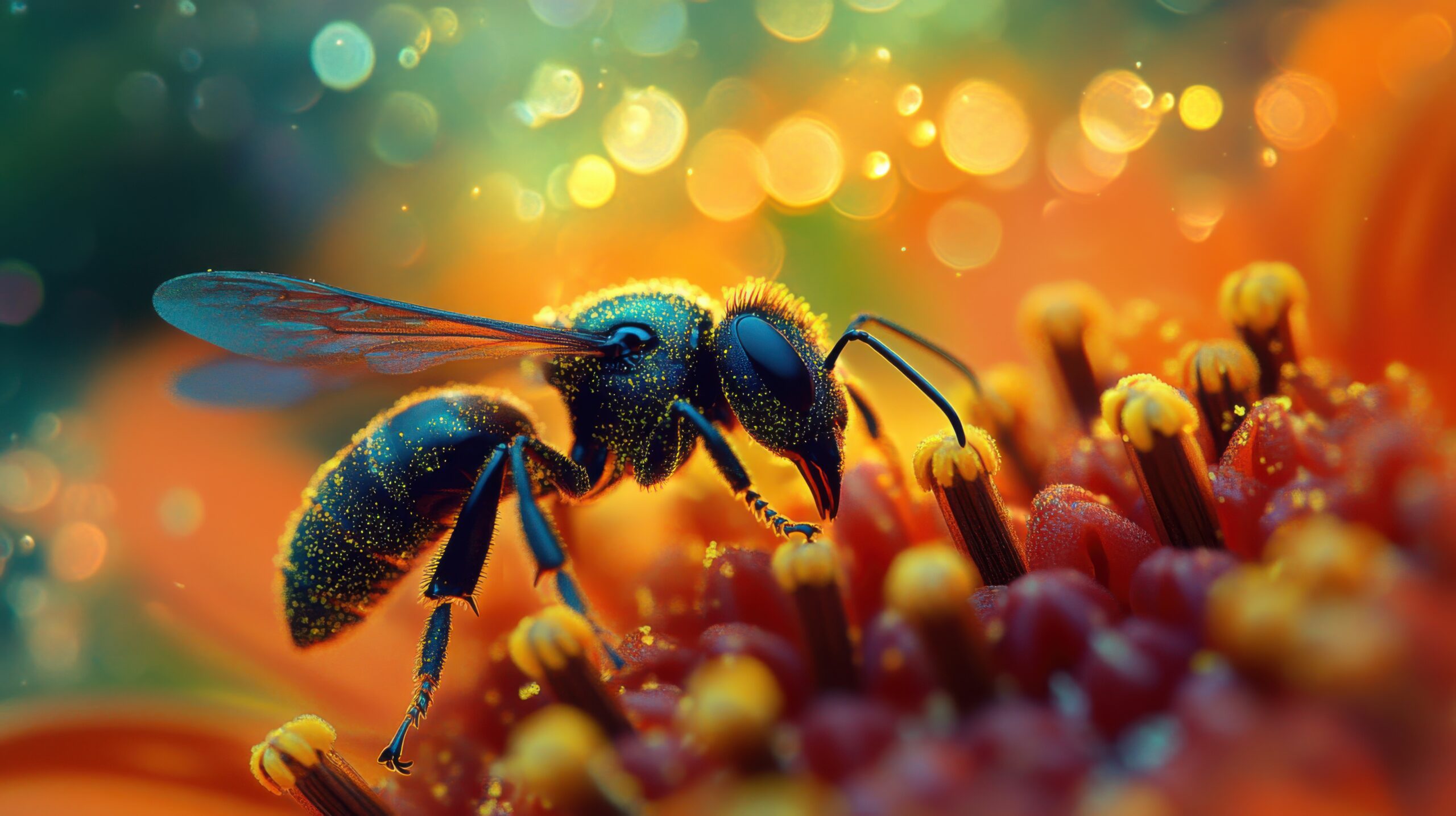 Bee and Flower Harmony