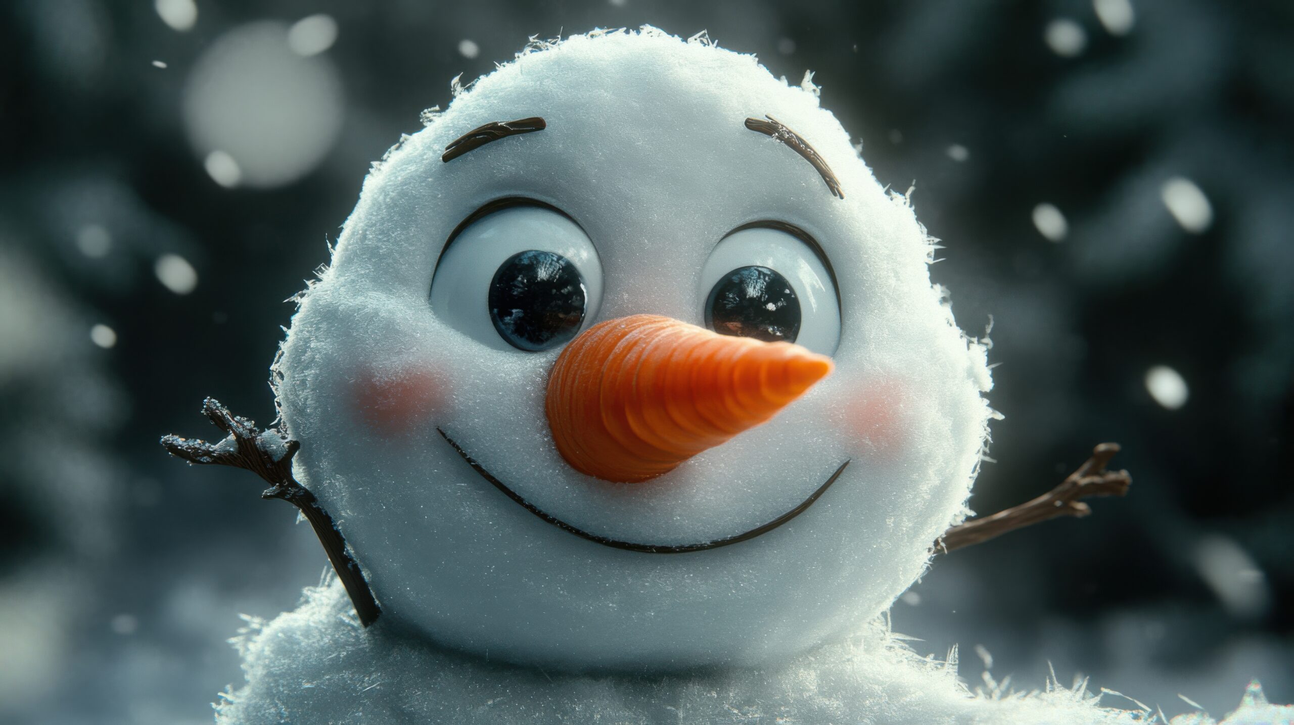 Cheerful Winter Snowman