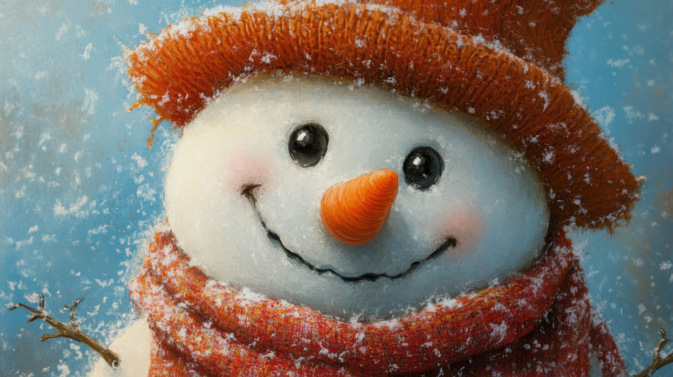 Cheerful Winter Snowman