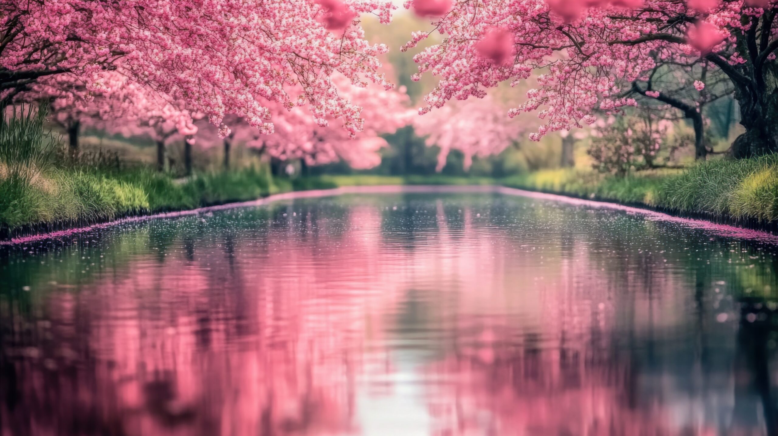 Cherry Blossom Reflections