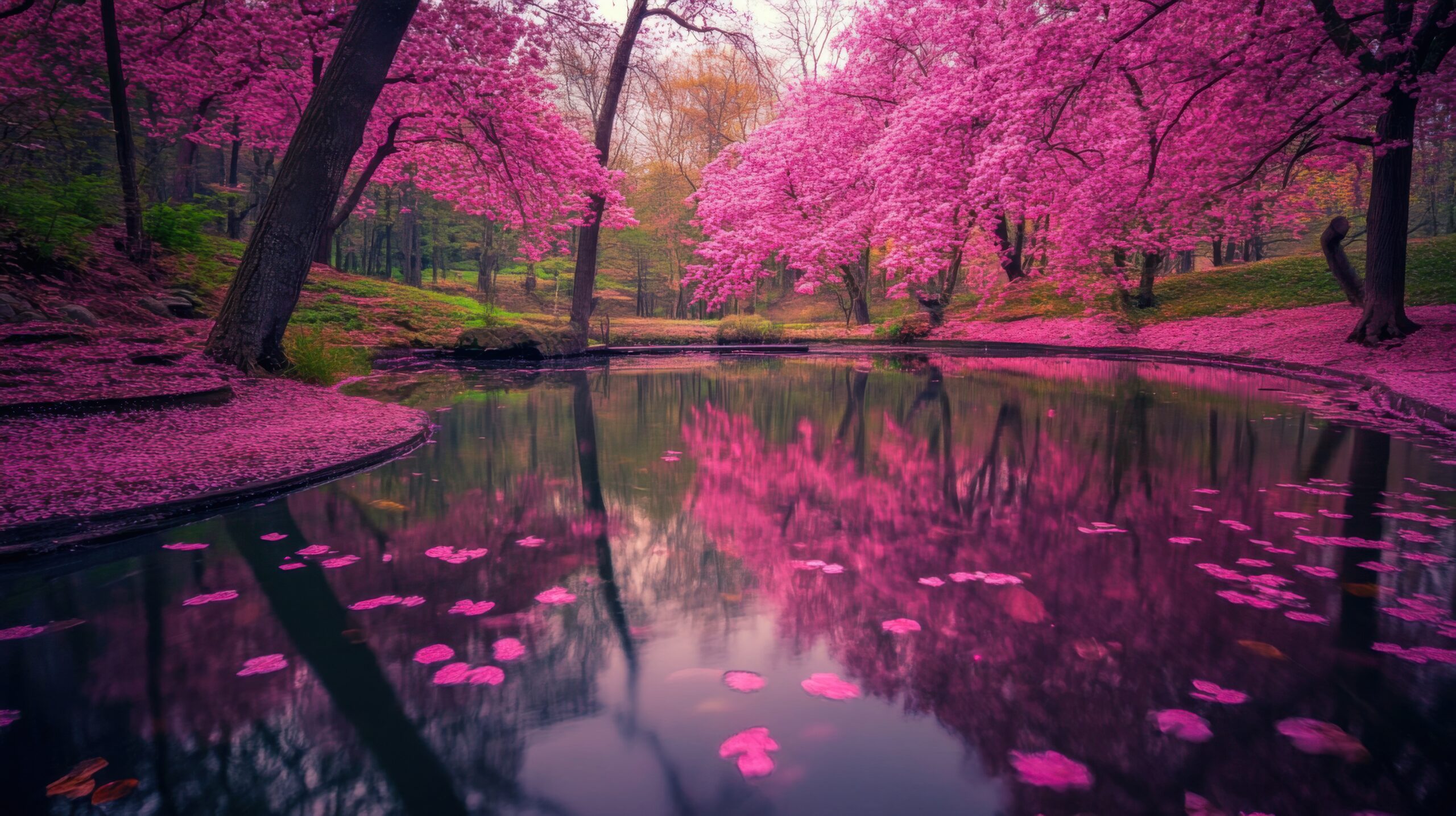 Cherry Blossom Reflections