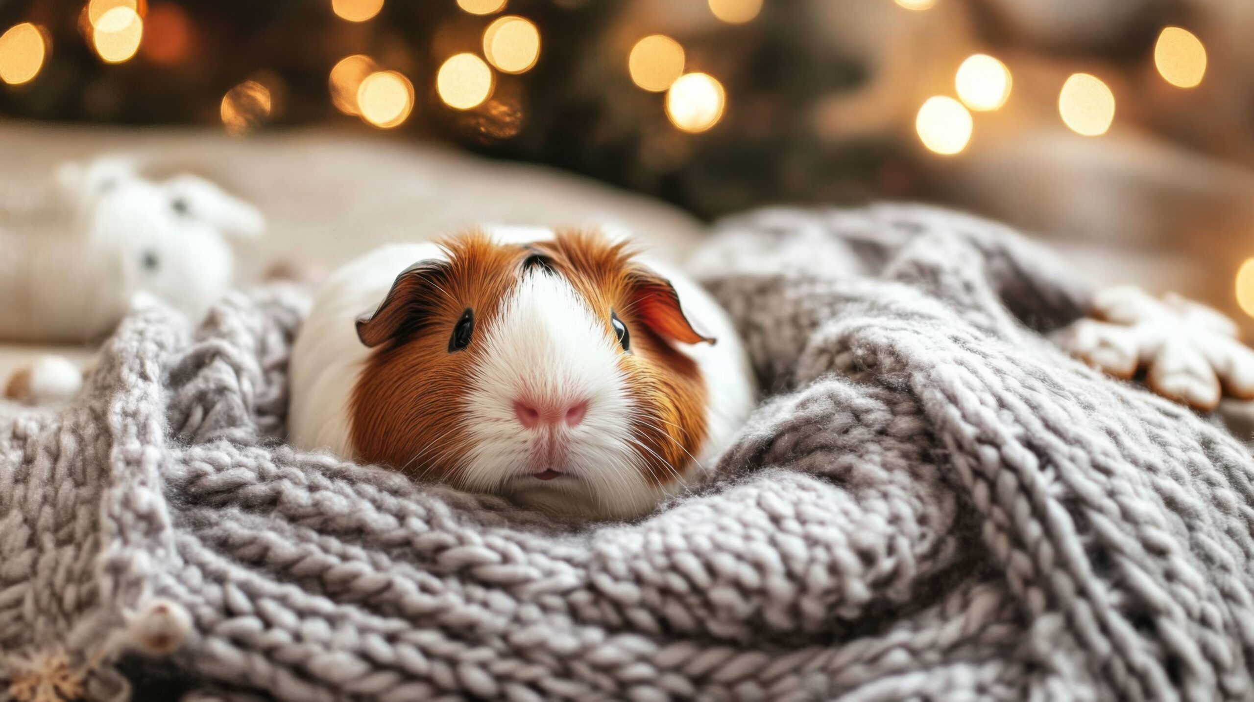 Cozy Guinea Pig in Blanket