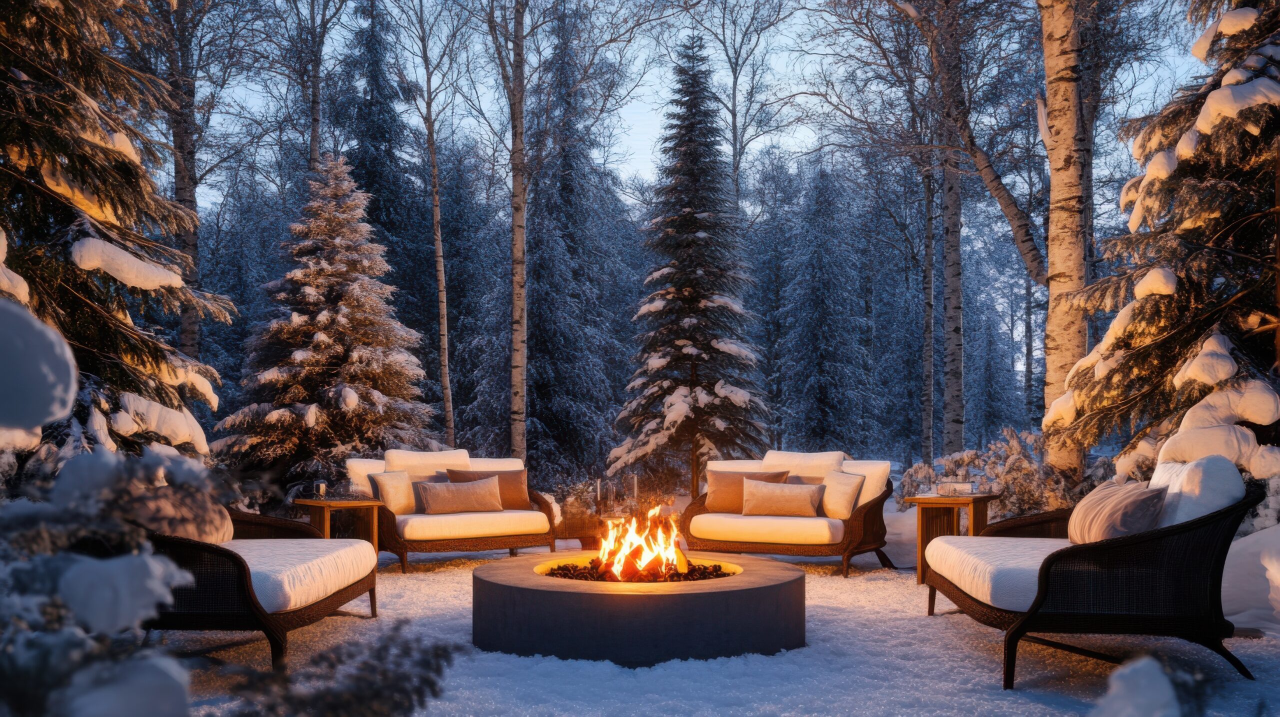 Cozy Outdoor Fireplace