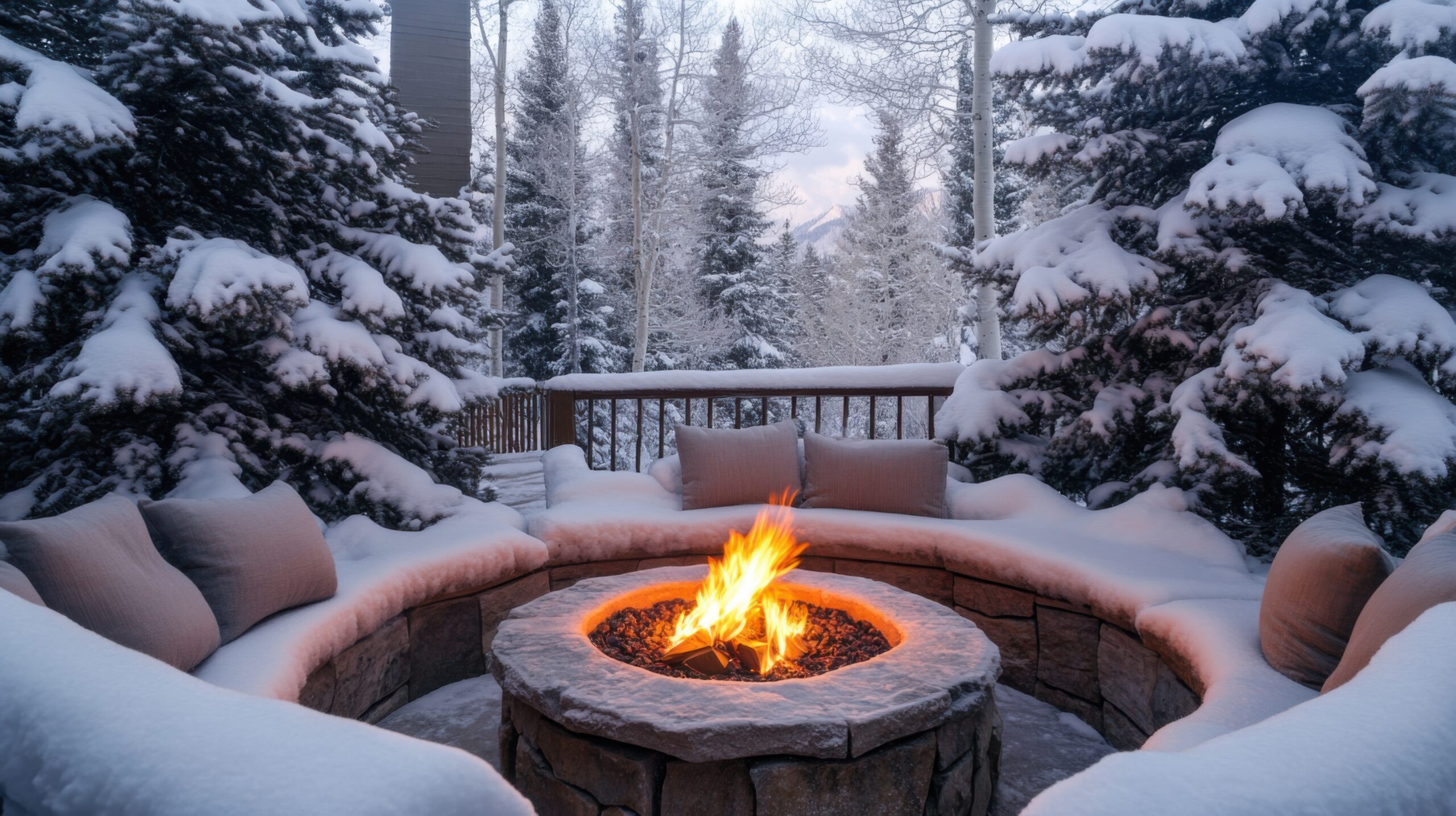 Cozy Outdoor Fireplace