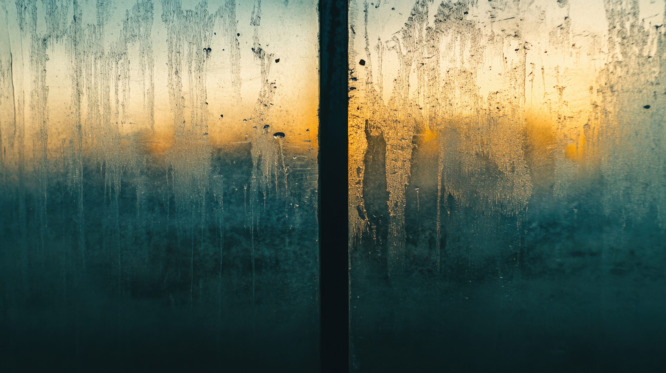 Frost Patterns on Winter Window