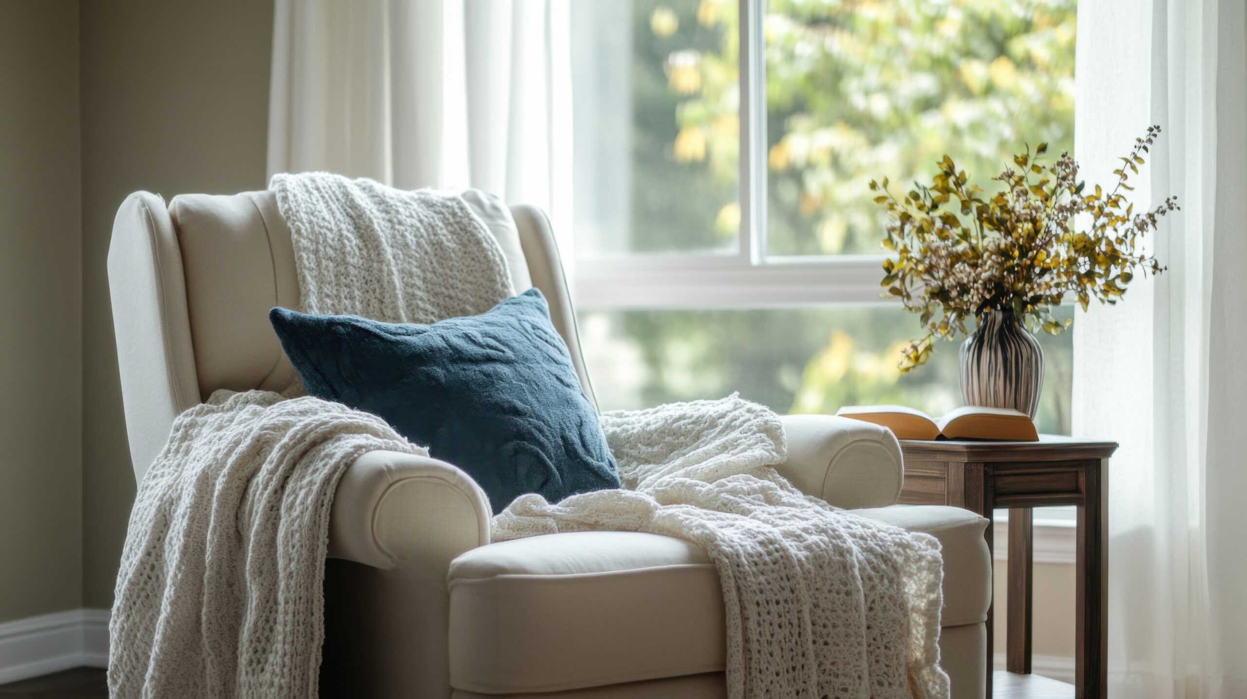 Serene Reading Alcove with Recliner