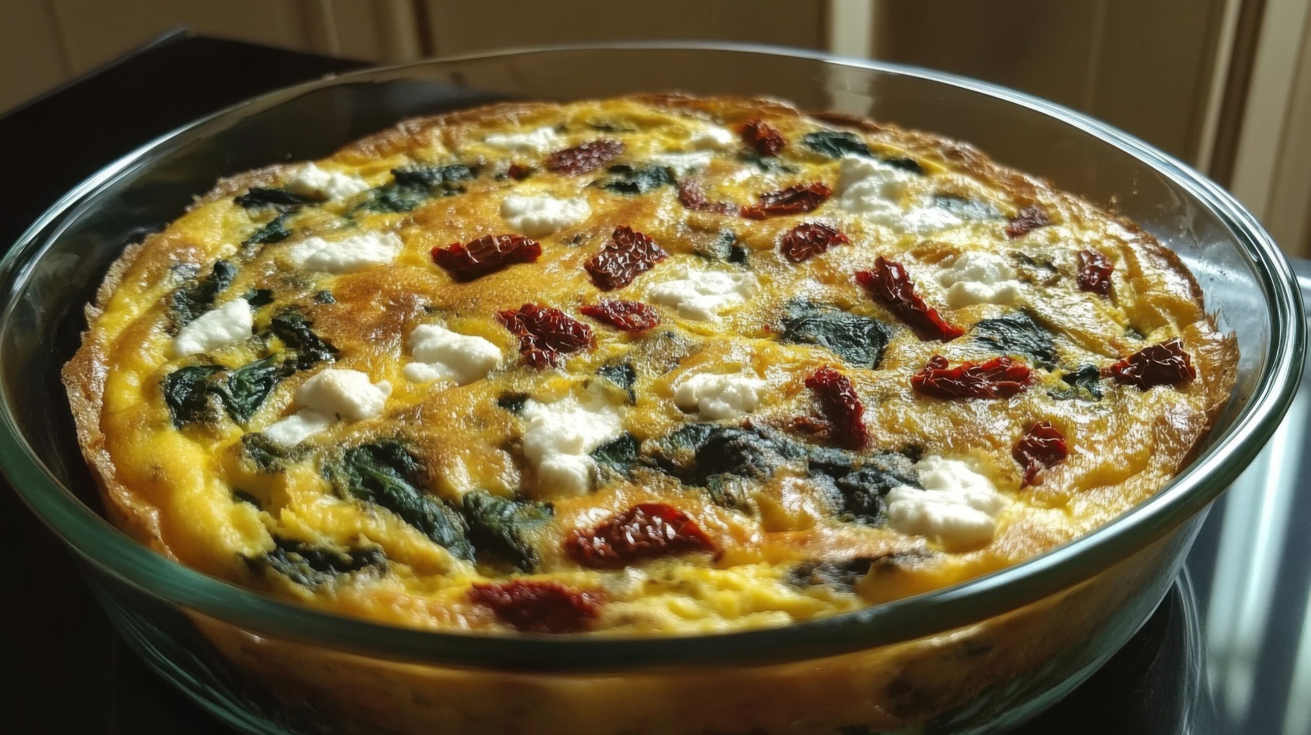 Sun-Dried Tomato and Spinach Frittata