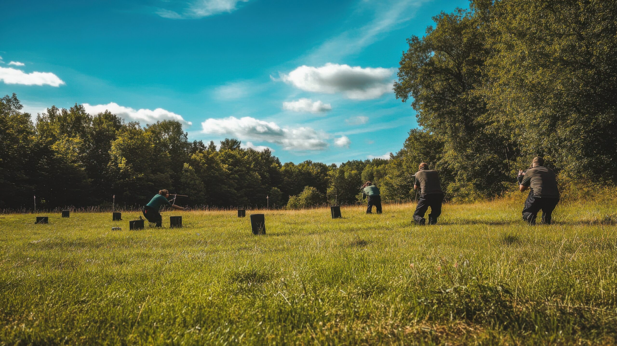 Target Aim on Grassy Field