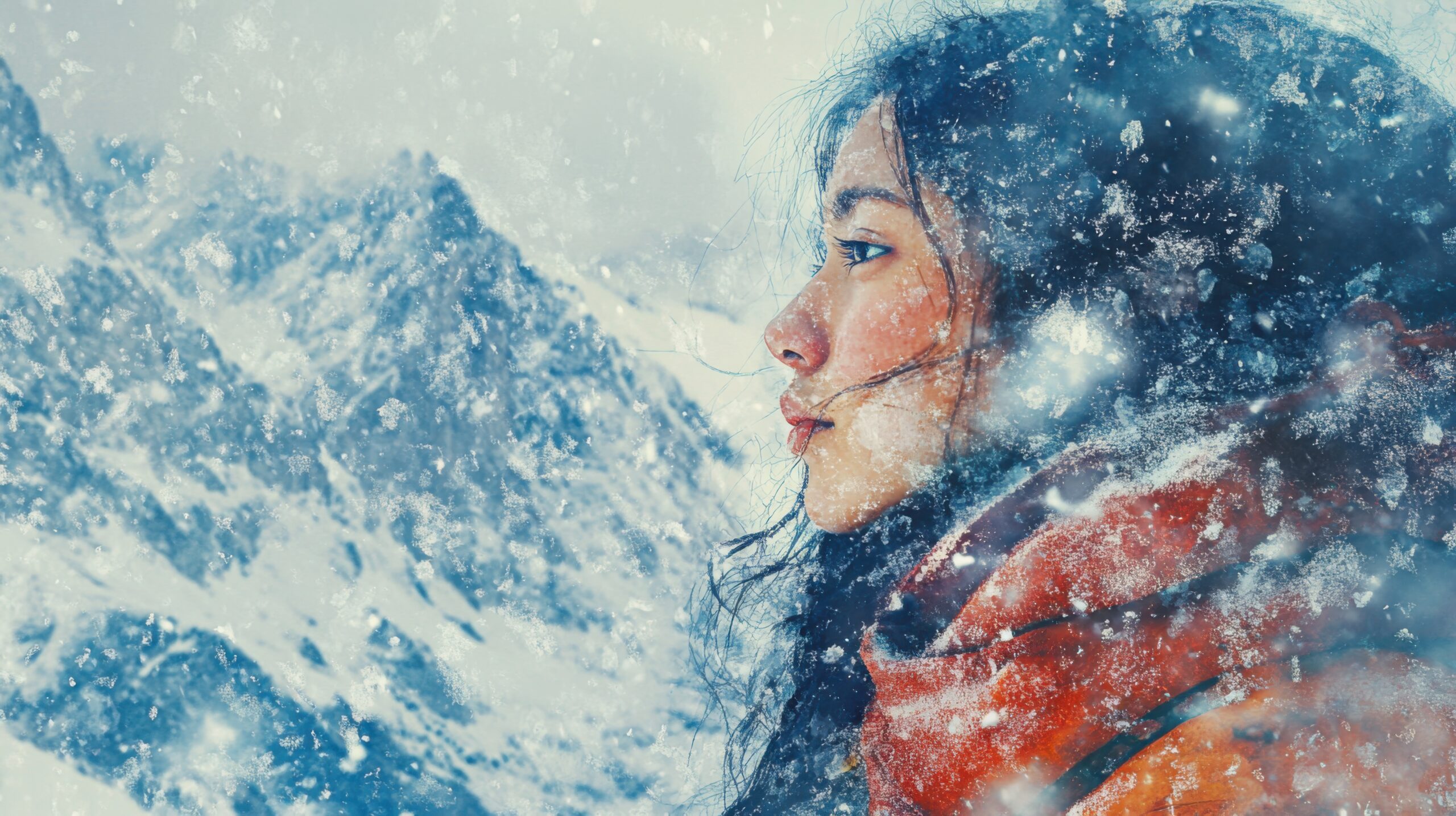 Woman in Snowy Wilderness