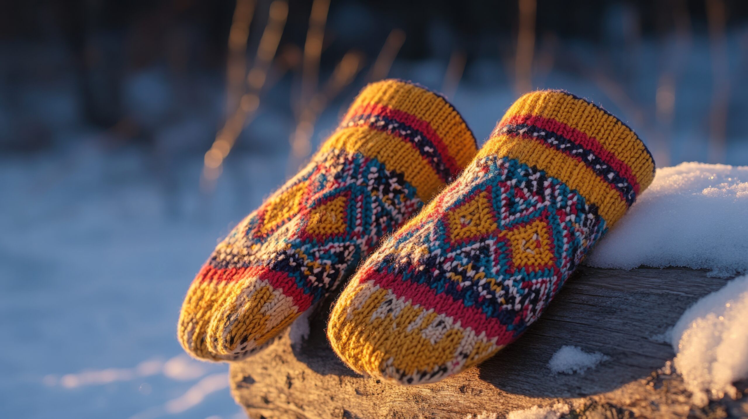 Woven Warmth in Golden Glow