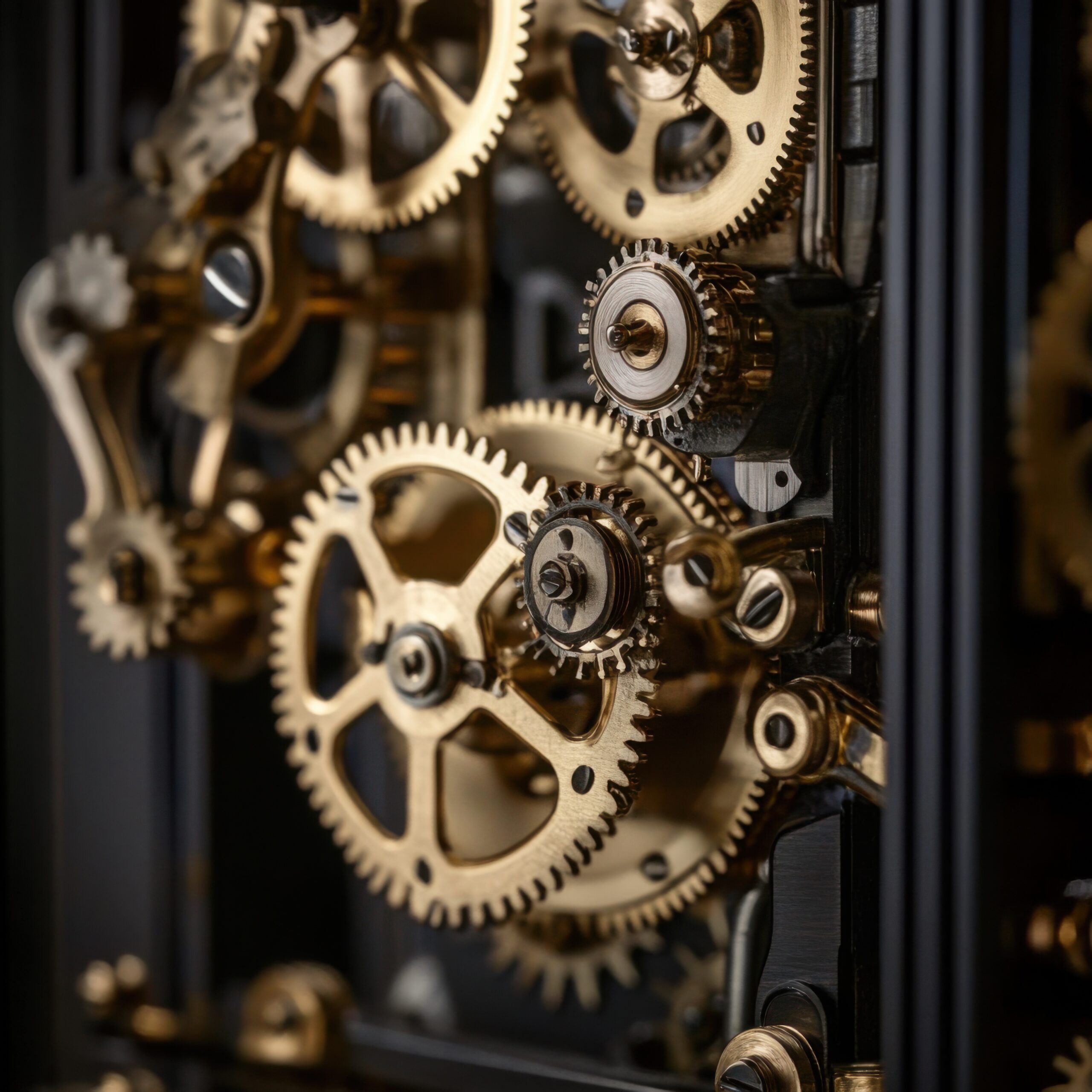 Detailed Parts in Mechanical Clockwork Design