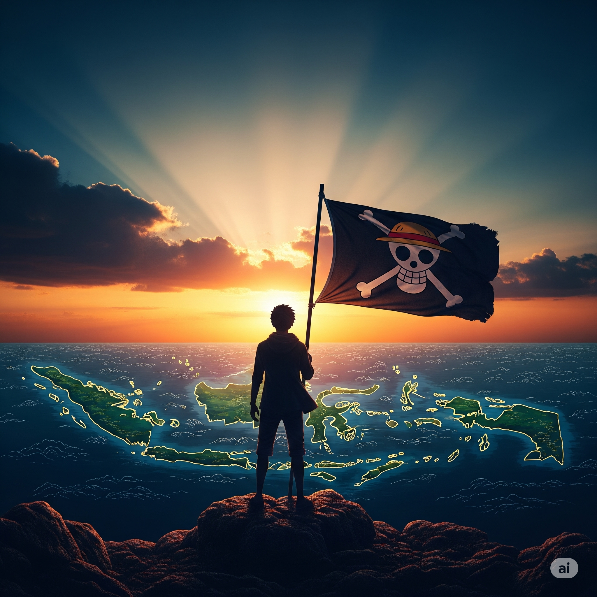 Bendera One Piece Protes Sunyi & Filsafat Kebebasan