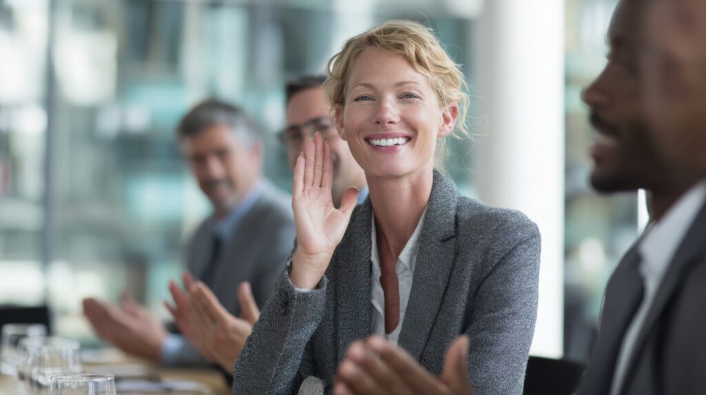 An inclusive work meeting that uses sign language to communicate ...