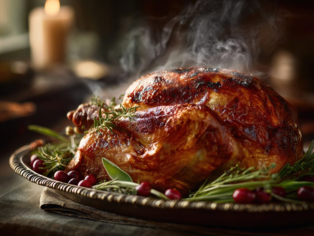 The Ideal Golden Brown Roasted Turkey For A Thanksgiving Feast