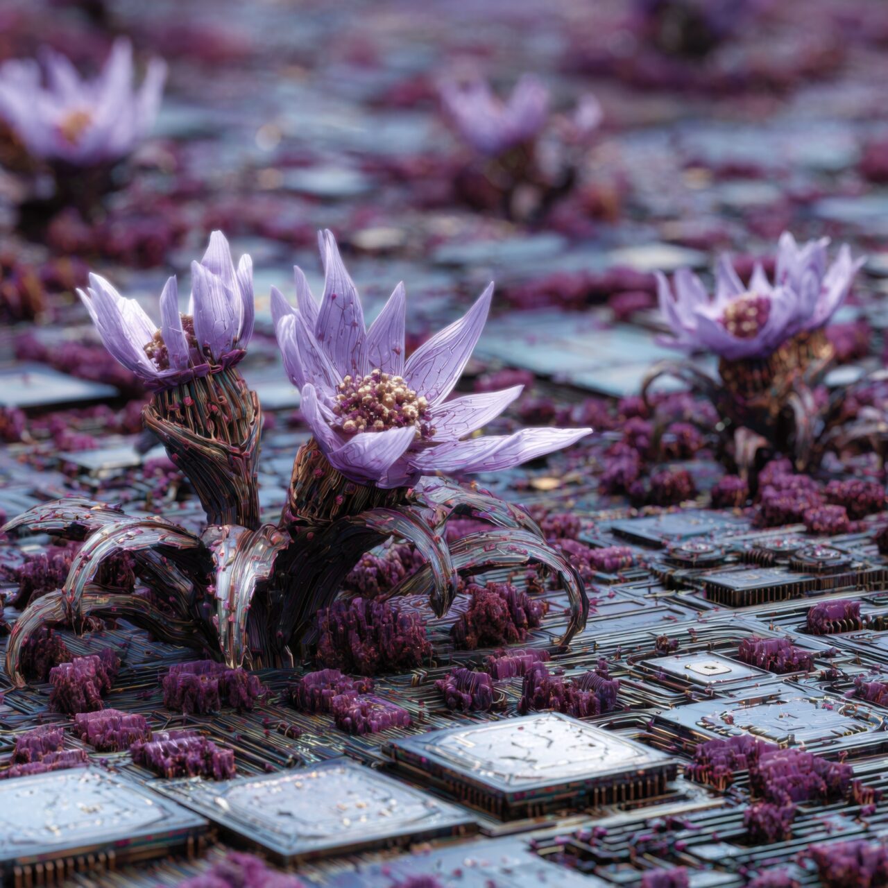 The Silicon Grove A Type Of Metallic Alien Flora - Fadillah Distrik