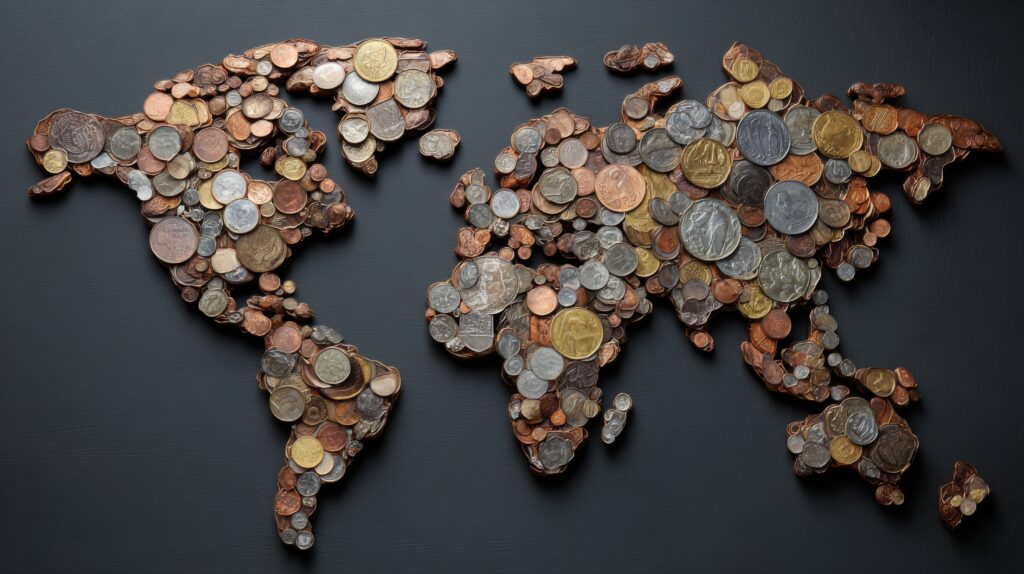 A Coin Map of the World Visualizing Global Finance