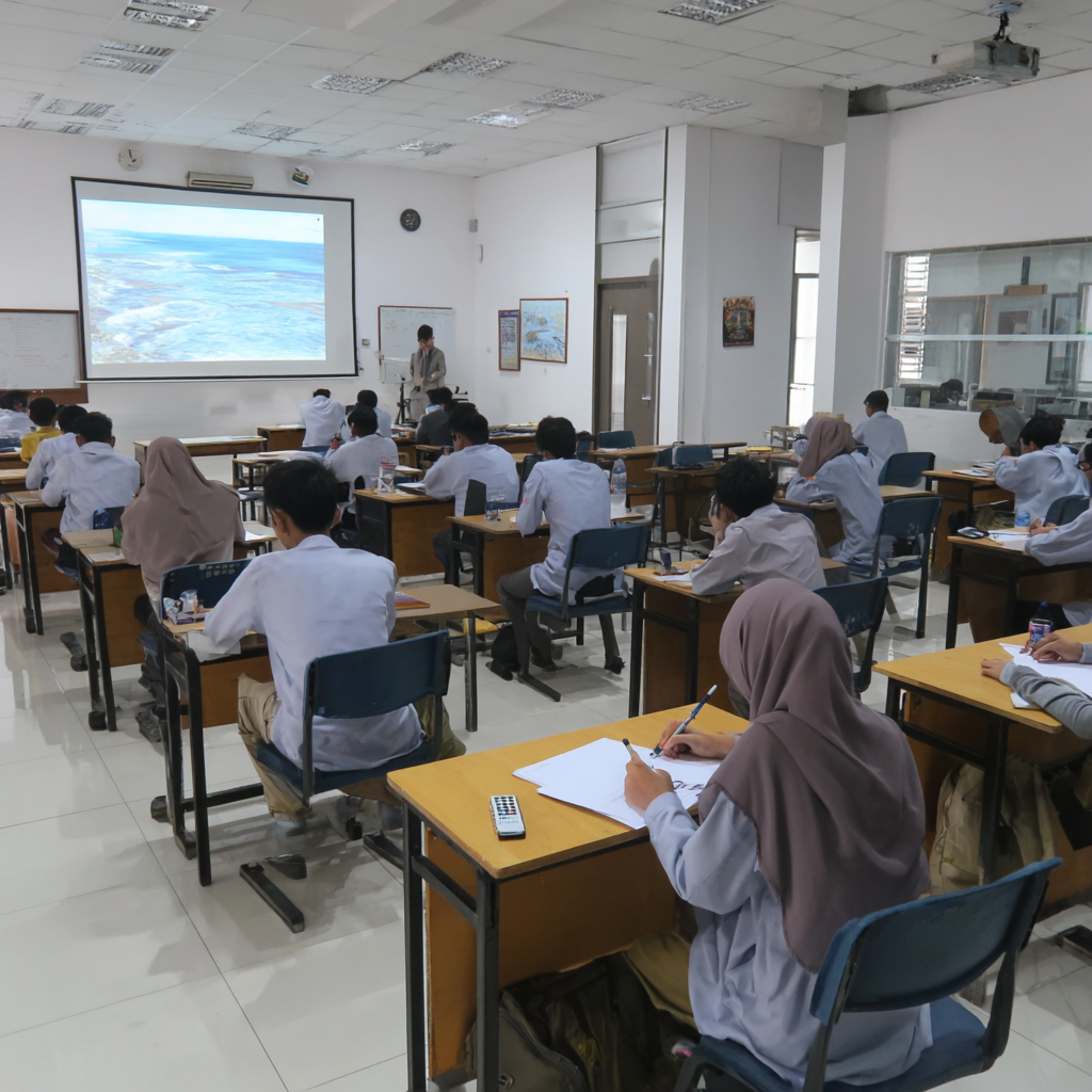 Suasana kelas modern yang menerapkan metode pembelajaran inovatif untuk siswa.