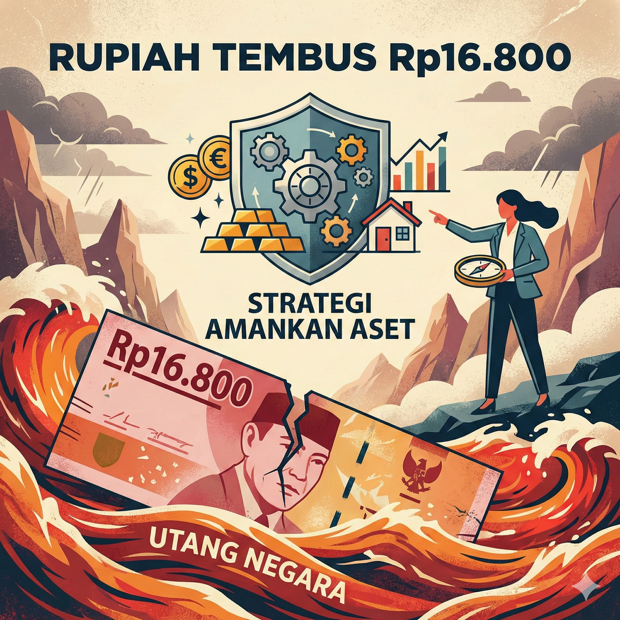 Rupiah Tembus Rp16.800, Ini Strategi Amankan Aset di Tengah Utang Negara